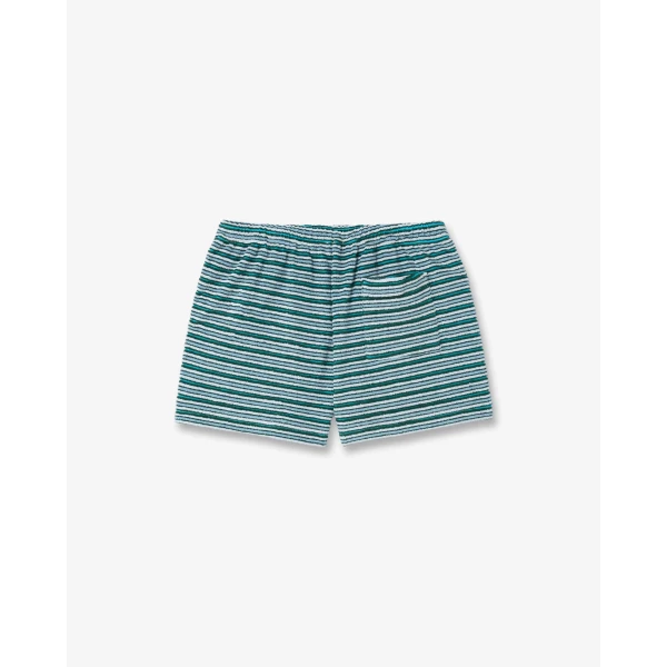 Casablanca Teal Striped Towelling Shorts | Shorts | Luxury Shoes 
