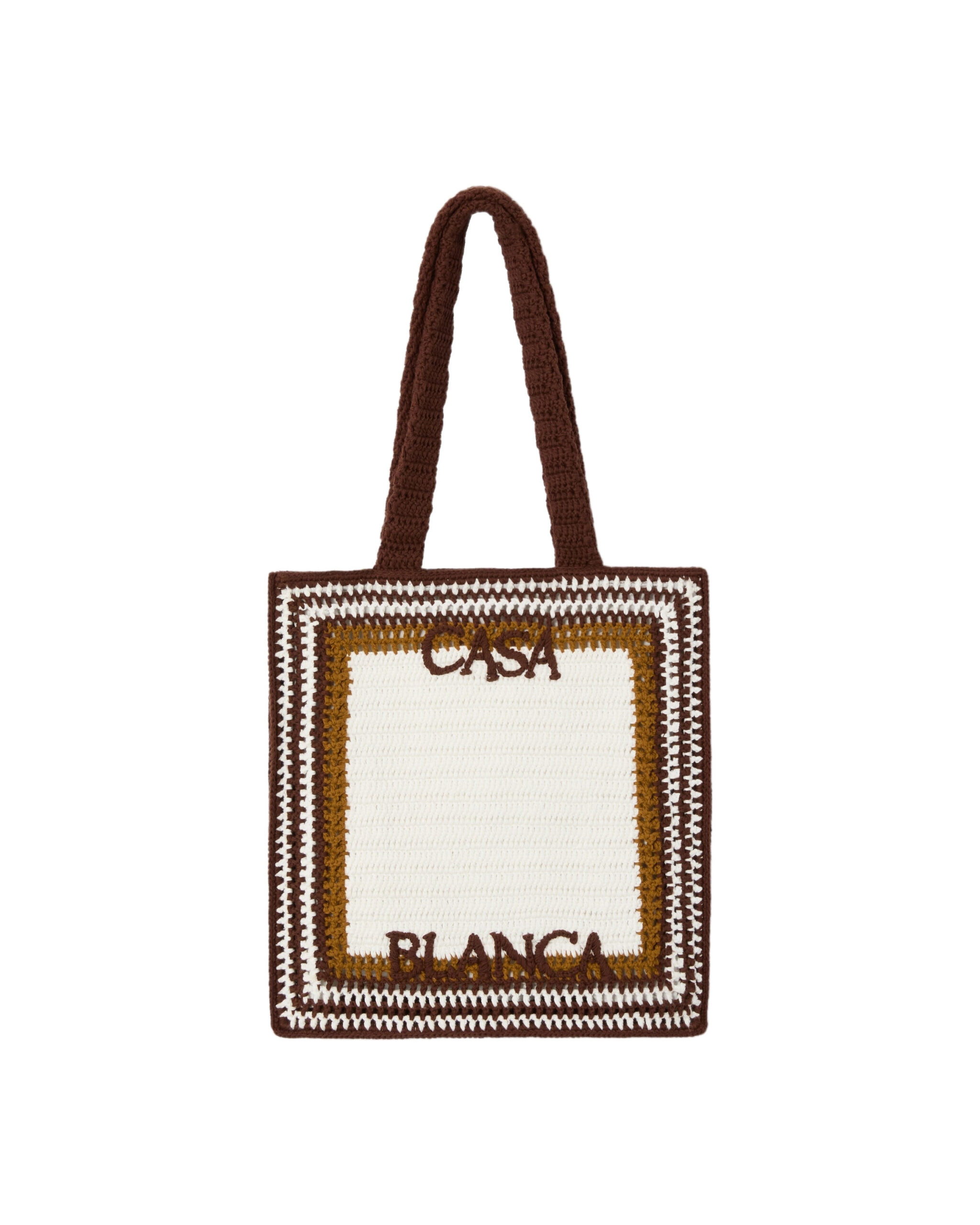 Casablanca White & Brown Crochet Bag Casablanca White & Brown Crochet Bag | Totes & Top-Handle Bags | Luxury Shoes