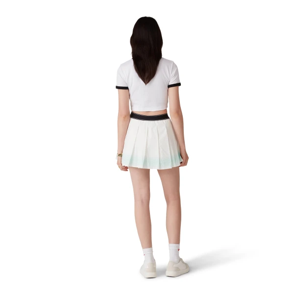 Casablanca White Gradient Stripe Ringer Short Sleeve T-Shirt | T-Shirt | Luxury Shoes 
