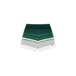 Casablanca White & Green Boucle Stripe Shorts | Shorts | Luxury Shoes 
