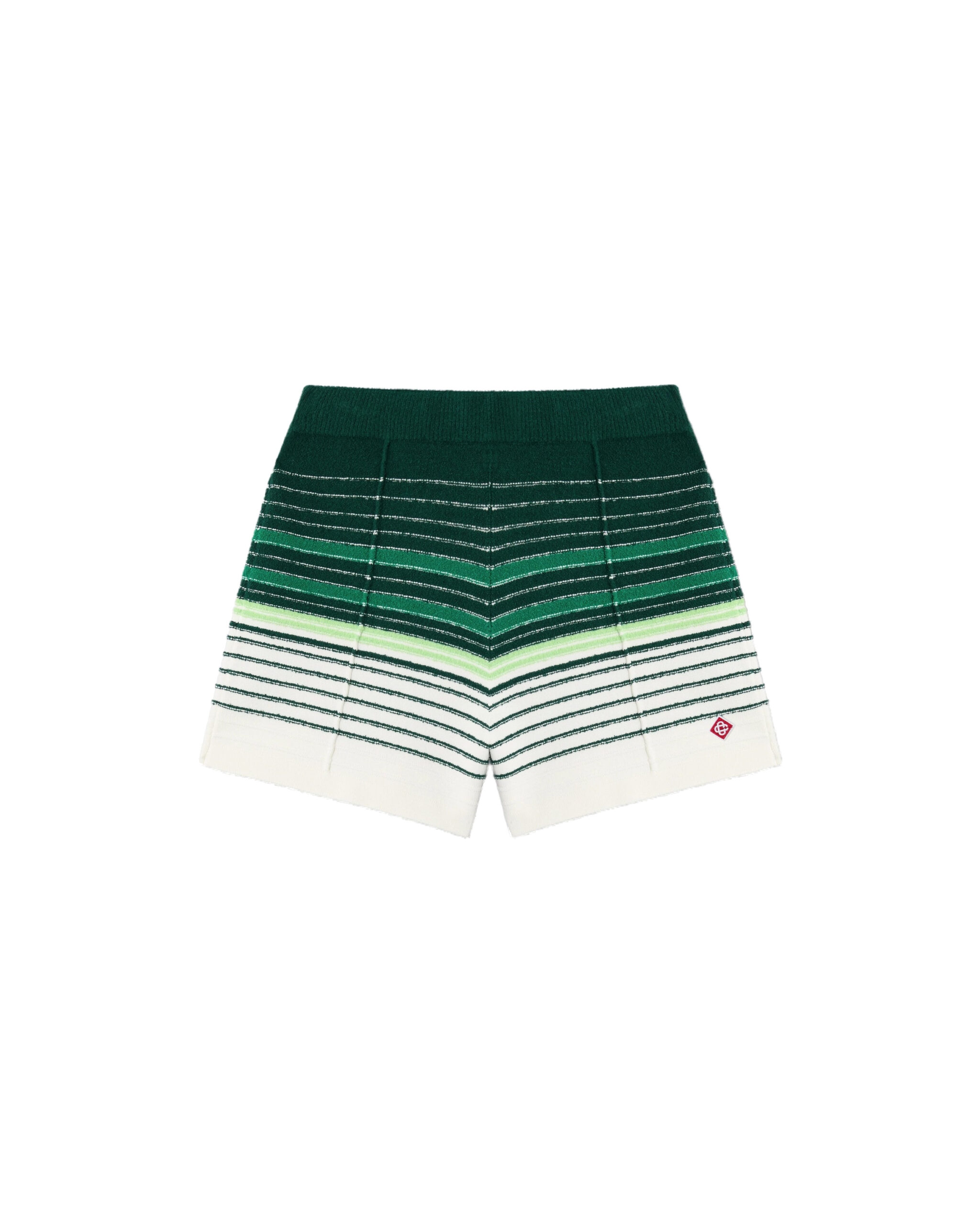 Casablanca White & Green Boucle Stripe Shorts Casablanca White & Green Boucle Stripe Shorts | Shorts | Luxury Shoes