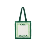 Casablanca White & Green Crochet Bag | Totes & Top-Handle Bags | Luxury Shoes 