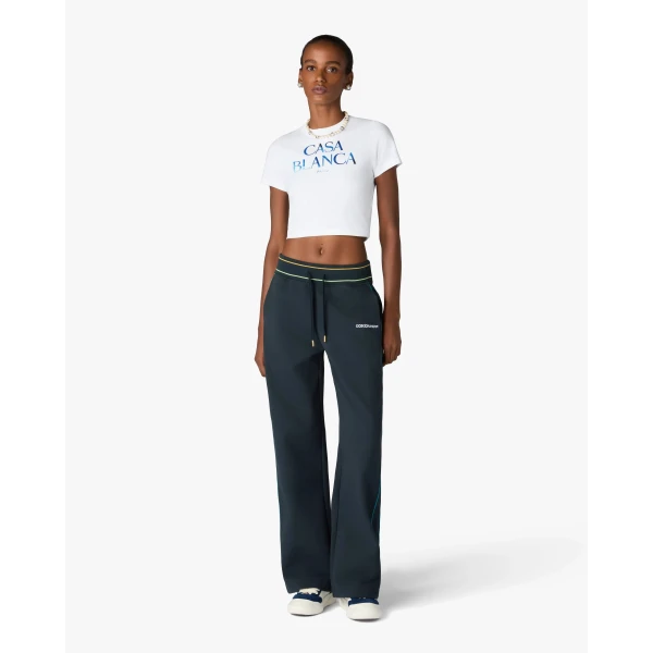 Casablanca White Meduse Stacked Logo Cropped Baby T-Shirt | T-Shirt | Luxury Shoes 