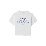 Casablanca White Meduse Stacked Logo Cropped Baby T-Shirt | T-Shirt | Luxury Shoes 