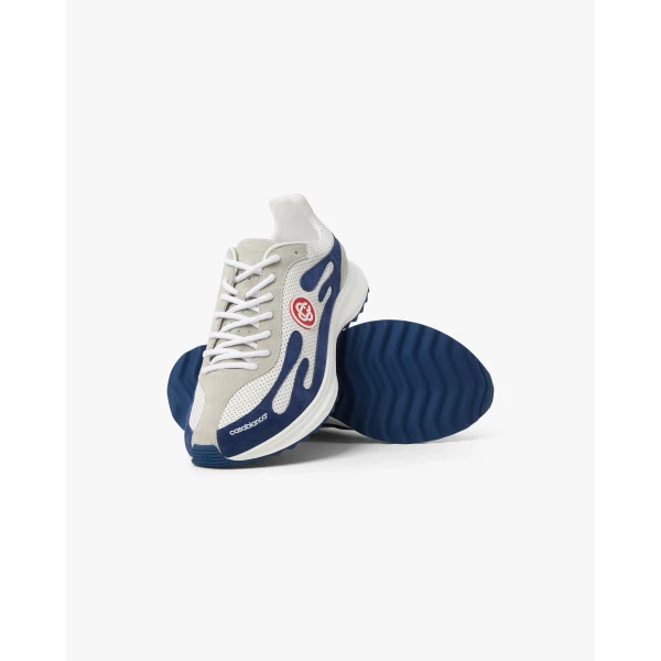Casablanca White & Navy Stade Sneaker | Sneakers | Luxury Shoes 