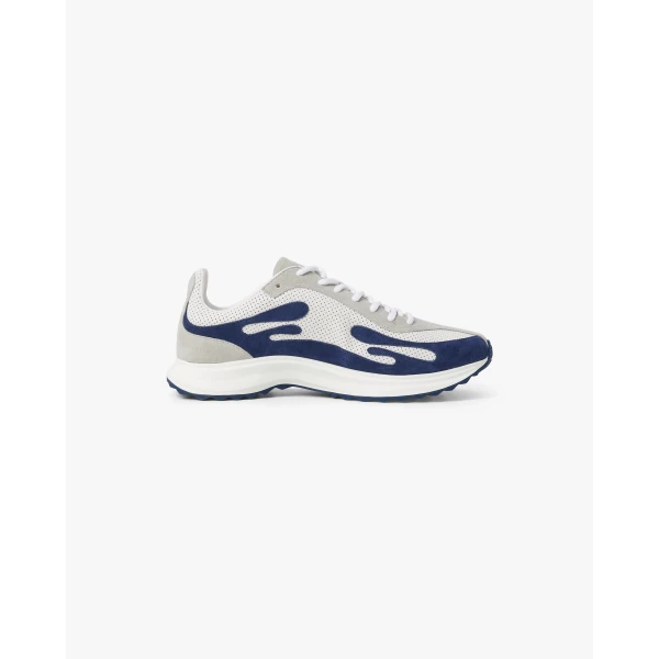 Casablanca White & Navy Stade Sneaker | Sneakers | Luxury Shoes 