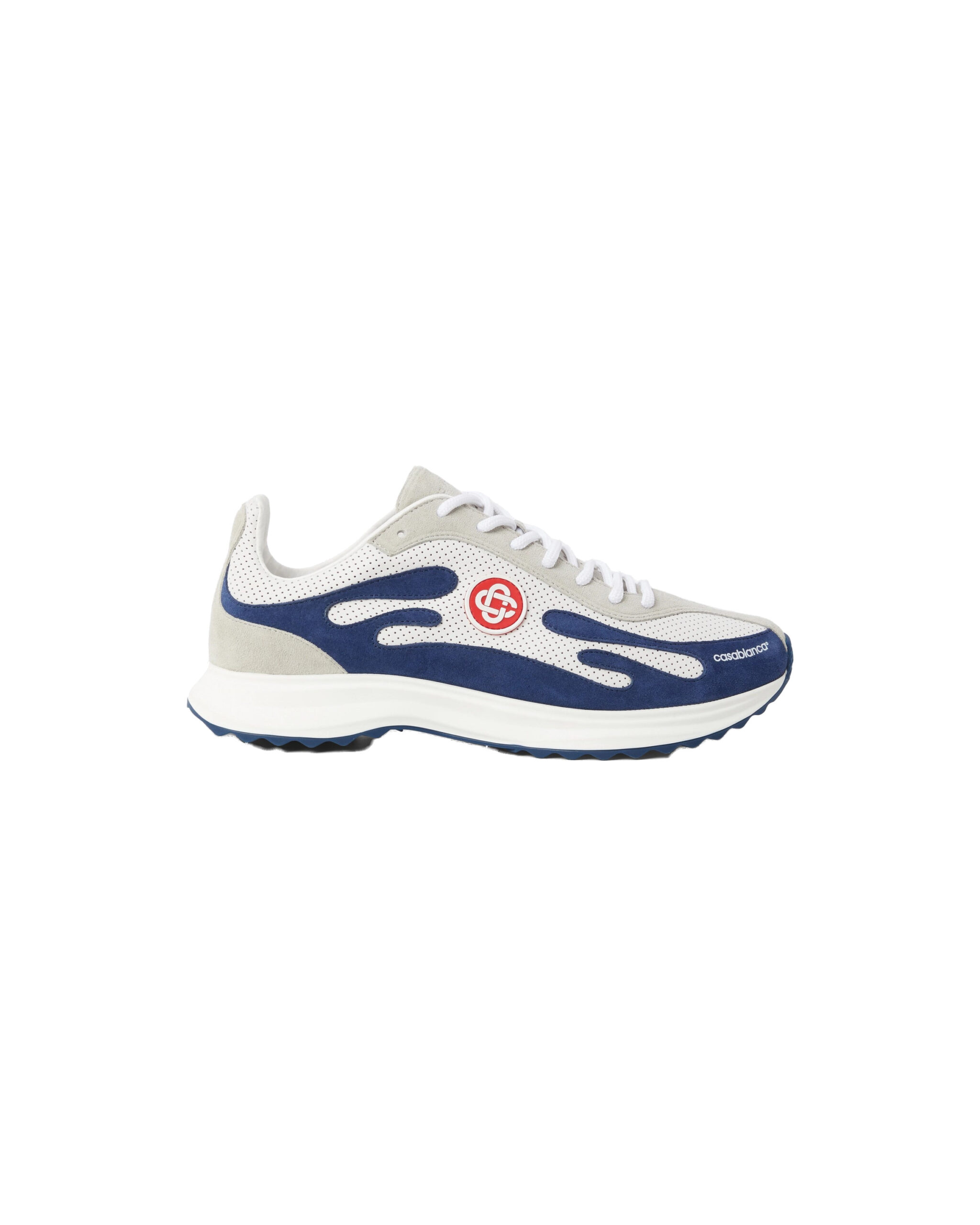 Casablanca White & Navy Stade Sneaker Casablanca White & Navy Stade Sneaker | Sneakers | Luxury Shoes