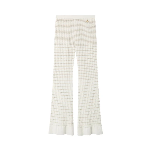 Casablanca White Pleated Mosaic Pants | Pants | Luxury Shoes 