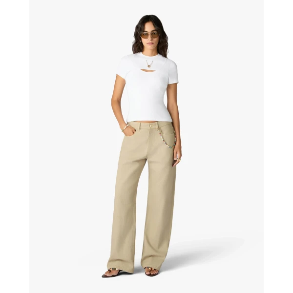 Casablanca White Ribbed Jewellery Short Sleeve T-Shirt | T-Shirt | Luxury Shoes 