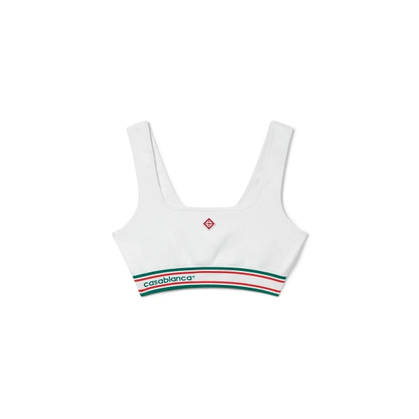 Casablanca White Seamless Bralette | Bralette | Luxury Shoes 