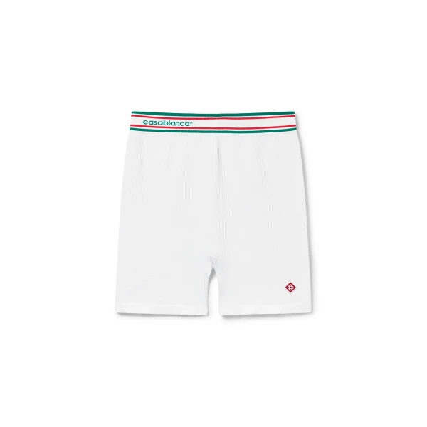 Casablanca White Seamless Shorts | Shorts | Luxury Shoes 