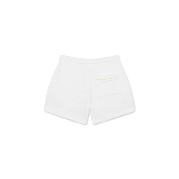 Casablanca White Waves Monogram Towelling Shorts | Shorts | Luxury Shoes 