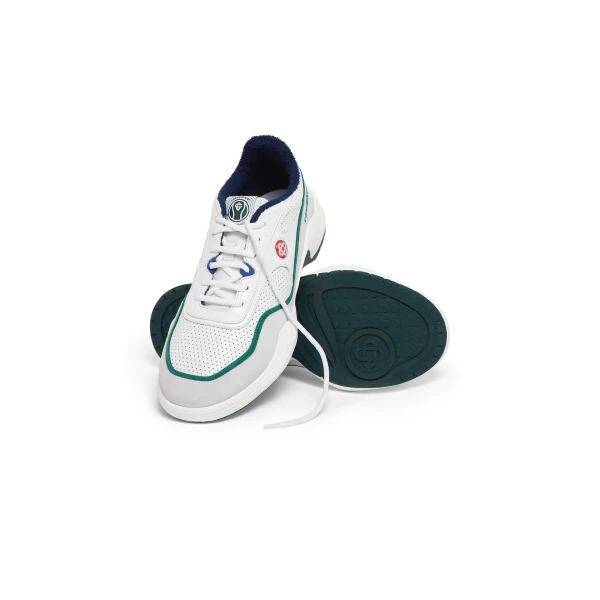 Casablanca White and Green Court Championship Sneaker | Sneakers | Luxury Shoes 