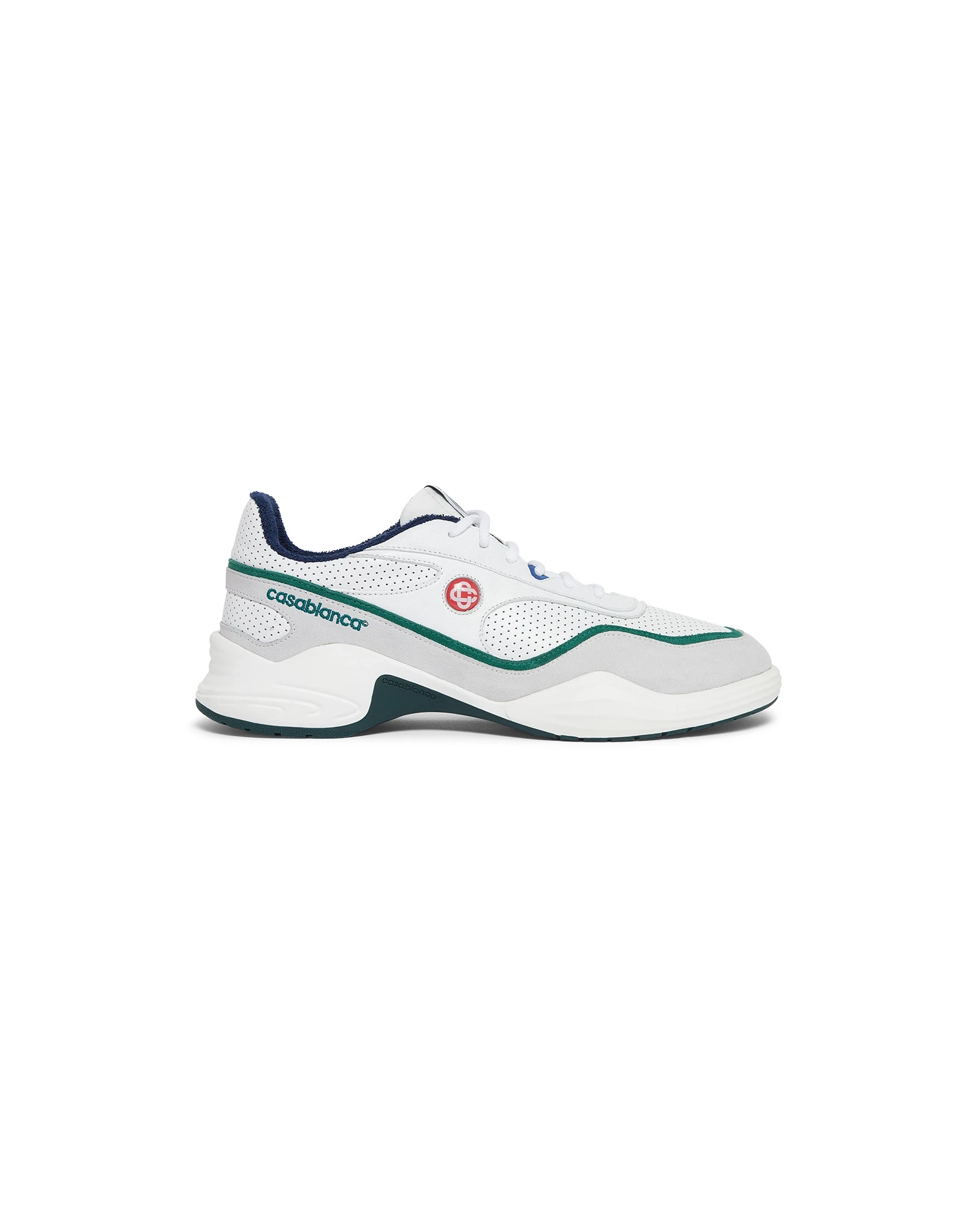 Casablanca White and Green Court Championship Sneaker Casablanca White and Green Court Championship Sneaker | Sneakers | Luxury Shoes