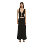 Christopher Esber Aida Orbit Dress in Black | Maxi Dresses | Luxury Shoes 
