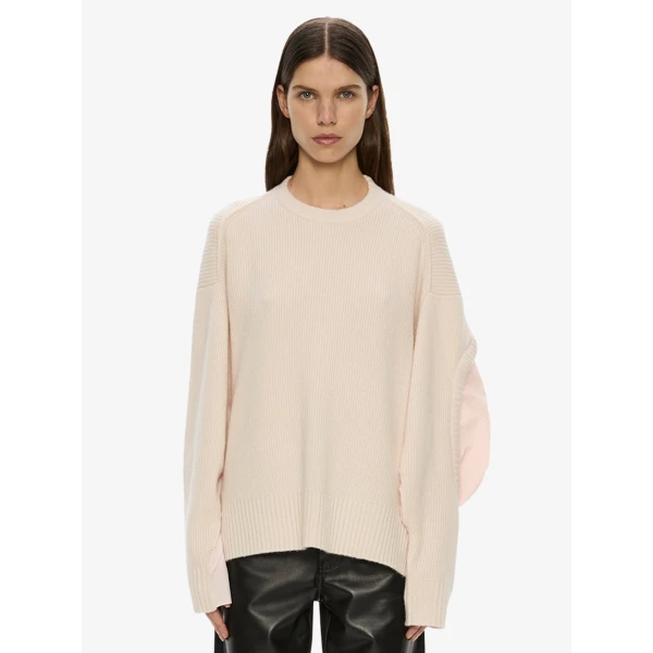 Christopher Esber Airbag Sweater in Cream Airbag Pink | Sweaters | Luxury Shoes 