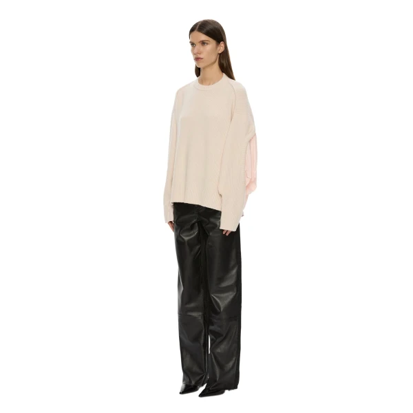 Airbag Sweater in Cream Airbag Pink