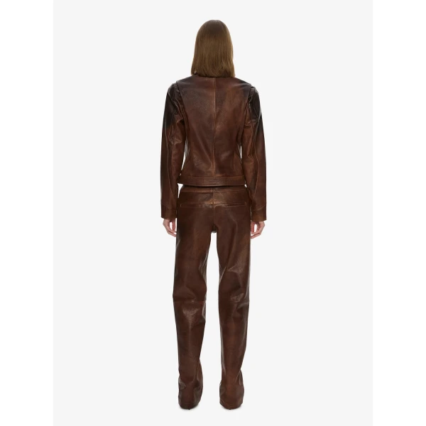 Christopher Esber Alex Leather Pant in Bistre Brown | Pants | Luxury Shoes 