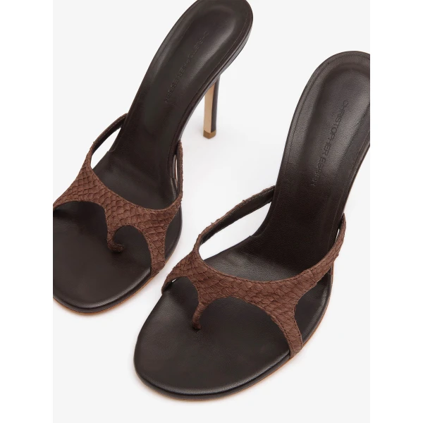 Christopher Esber Alocasia Heel in Chocolate | Heels | Luxury Shoes 