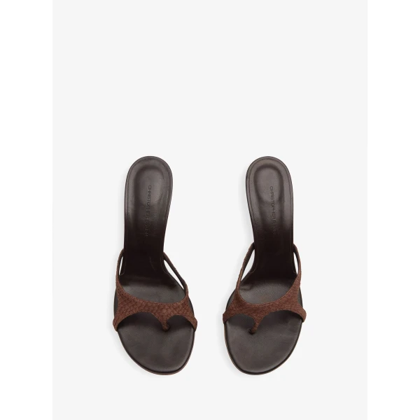 Christopher Esber Alocasia Heel in Chocolate | Heels | Luxury Shoes 