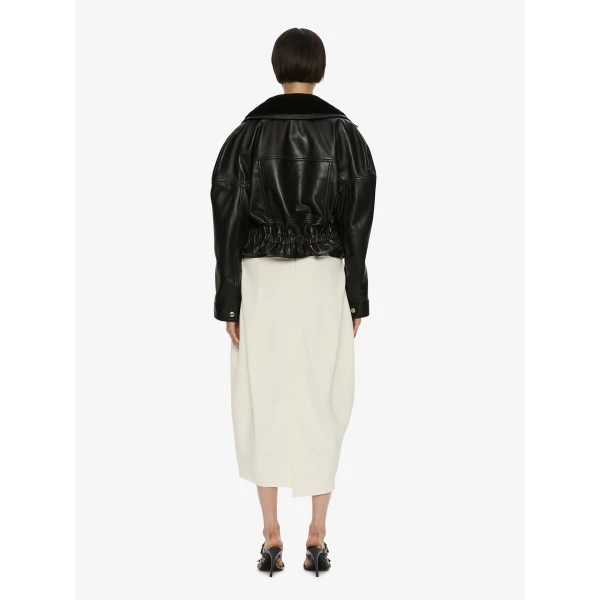 Christopher Esber Atlas Leather Jacket in Black | Leather Jackets | Luxury Shoes 
