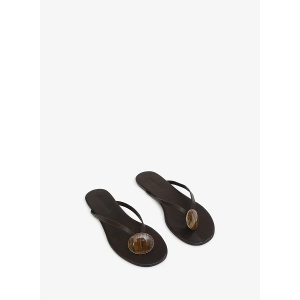 Christopher Esber Aura Quartz Flip Flop in Carob | Flip Flops & Slides | Luxury Shoes 