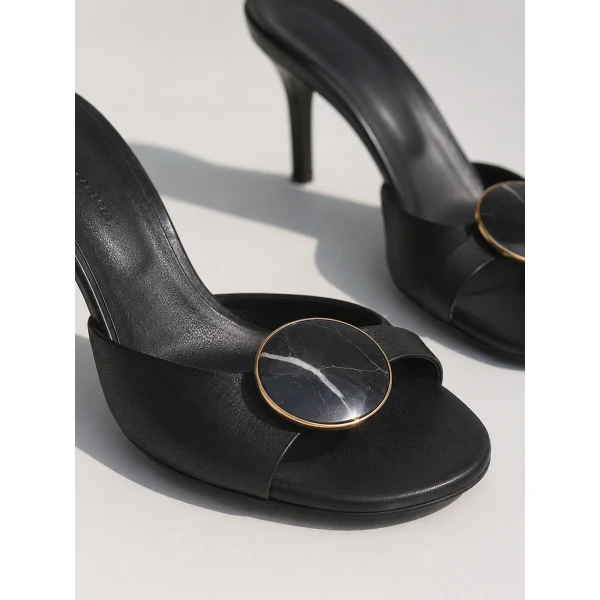 Christopher Esber Aura Quartz Mule in Black | Mules | Luxury Shoes 