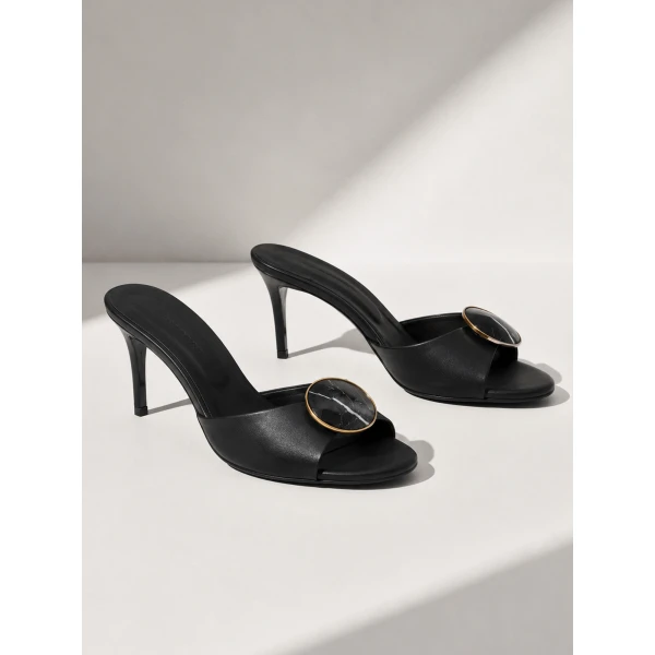 Christopher Esber Aura Quartz Mule in Black | Mules | Luxury Shoes 