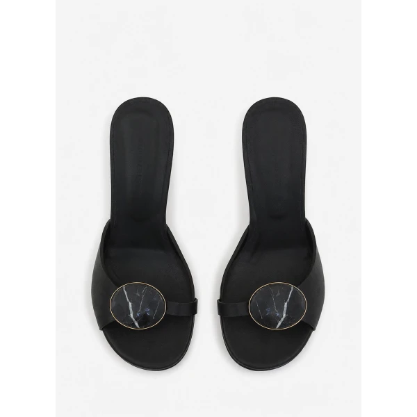 Christopher Esber Aura Quartz Mule in Black | Mules | Luxury Shoes 
