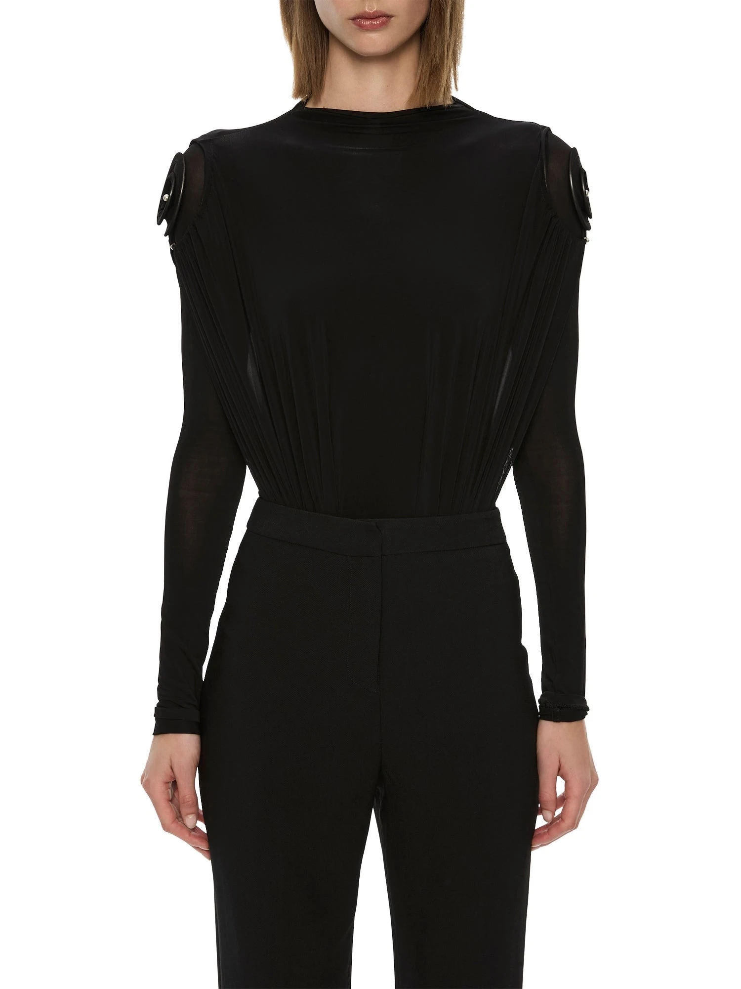 Christopher Esber Aurelia Sculpted Spiral Bodysuit in Black Christopher Esber Aurelia Sculpted Spiral Bodysuit in Black | Bodysuit | Luxury Shoes