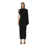 Christopher Esber Aurelia Sculpted Spiral Drape Gown in Black | Evening Gowns | Luxury Shoes 