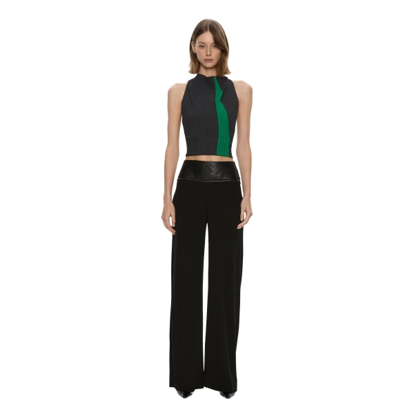 Christopher Esber Auto Upholstered Leather Trouser in Black | Pants | Luxury Shoes 