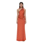 Christopher Esber Bandana Ruched Orbit Skirt in Carnelian | Skirts | Luxury Shoes 