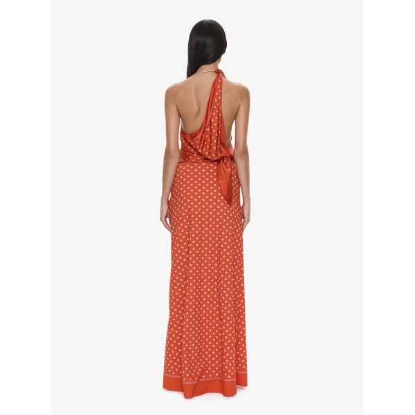 Christopher Esber Bandana Ruched Orbit Skirt in Carnelian | Skirts | Luxury Shoes 