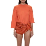 Christopher Esber Bandana Scarf Pareo Tee in Carnelian Carnelian | Bikini | Luxury Shoes 