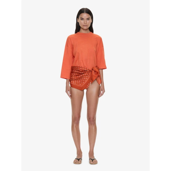 Christopher Esber Bandana Scarf Pareo Tee in Carnelian Carnelian | Bikini | Luxury Shoes 