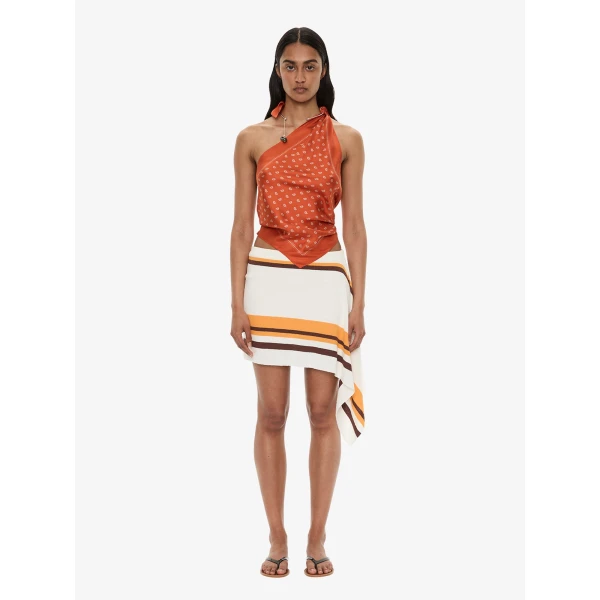 Christopher Esber Bandana Scarf Tie Top in Carnelian Bandana Print | Tops | Luxury Shoes 