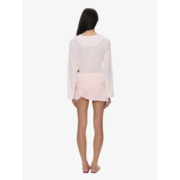Christopher Esber Beach Glass Bubble Mini Skirt in Airbag Pink | Mini Skirts | Luxury Shoes 