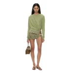Christopher Esber Beach Glass Bubble Mini Skirt in Feathered Citrine | Mini Skirts | Luxury Shoes 