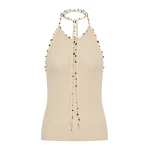 Christopher Esber Beach Quartz Halter Tank in Bone | Bikini | Luxury Shoes 