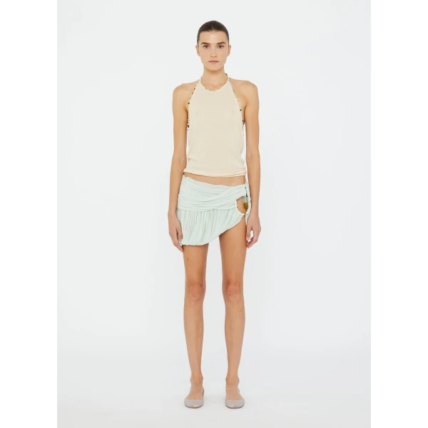 Christopher Esber Beach Quartz Halter Tank in Bone | Bikini | Luxury Shoes 