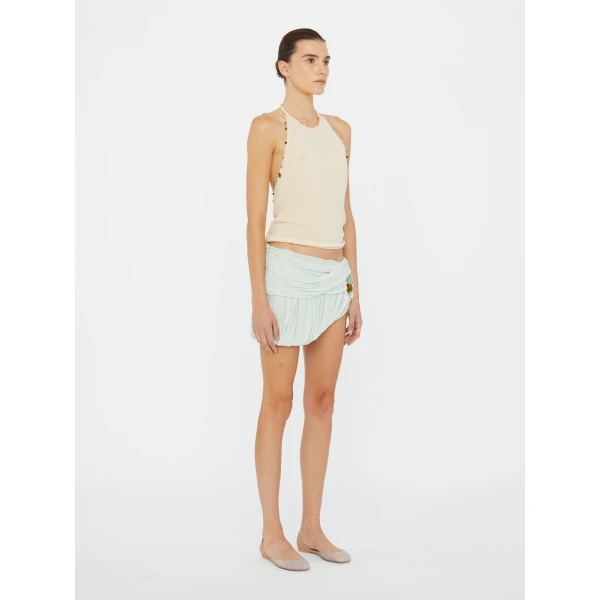 Christopher Esber Beach Quartz Halter Tank in Bone | Bikini | Luxury Shoes 