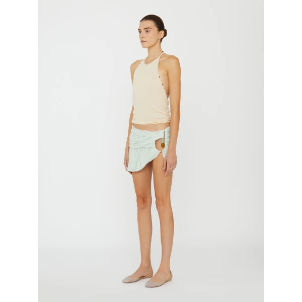Christopher Esber Beach Quartz Halter Tank in Bone | Bikini | Luxury Shoes 