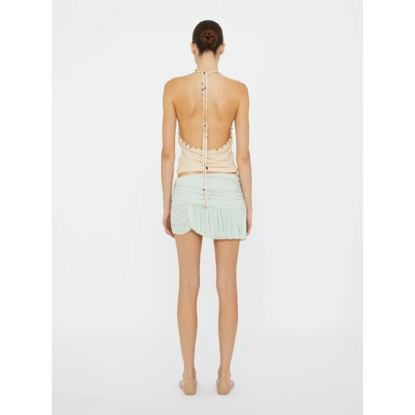 Christopher Esber Beach Quartz Halter Tank in Bone | Bikini | Luxury Shoes 