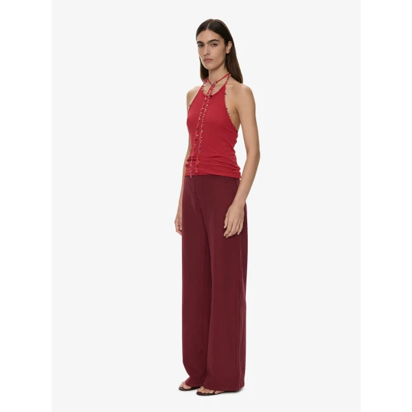 Christopher Esber Beach Quartz Halter Tank in Red | Bikini | Luxury Shoes 