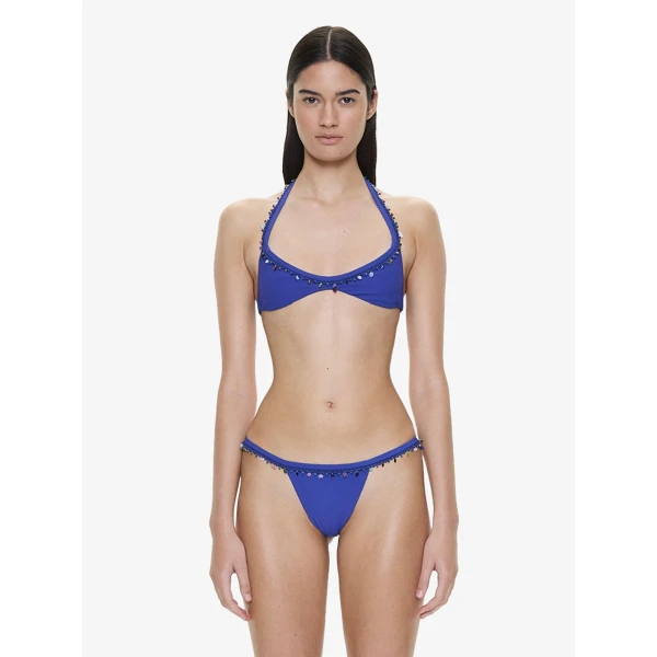 Christopher Esber Beach Quartz Minuscule Bikini Top in Indigo | Bikini | Luxury Shoes 