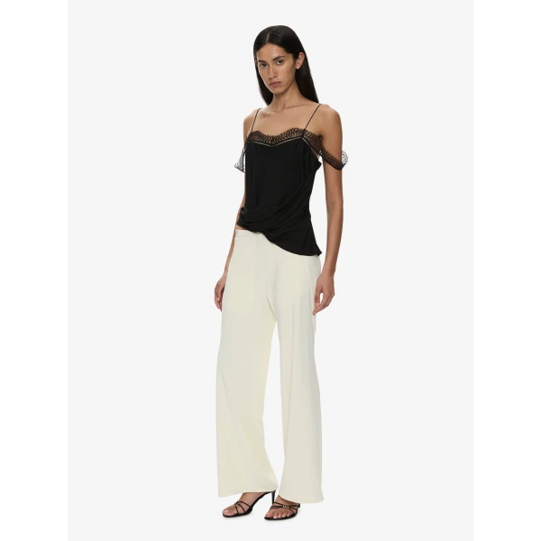 Christopher Esber Bias Crepe Trouser in Cream | Pants | Luxury Shoes 