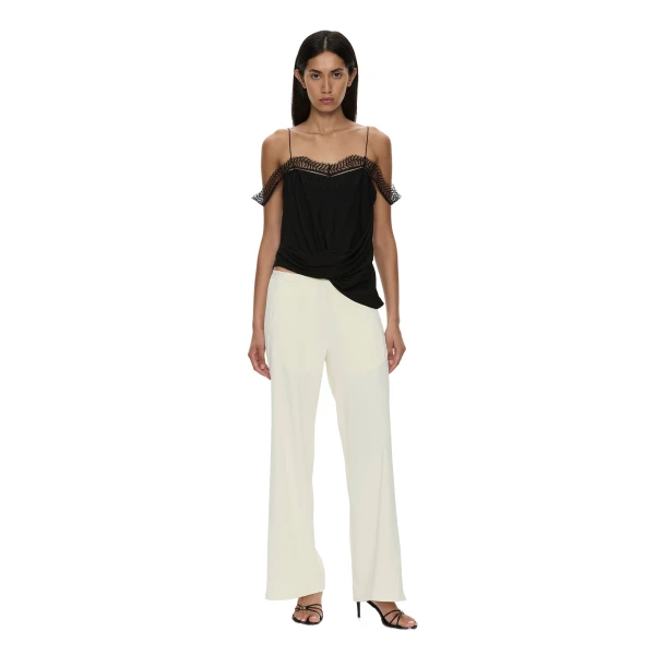 Christopher Esber Bias Crepe Trouser in Cream | Pants | Luxury Shoes 