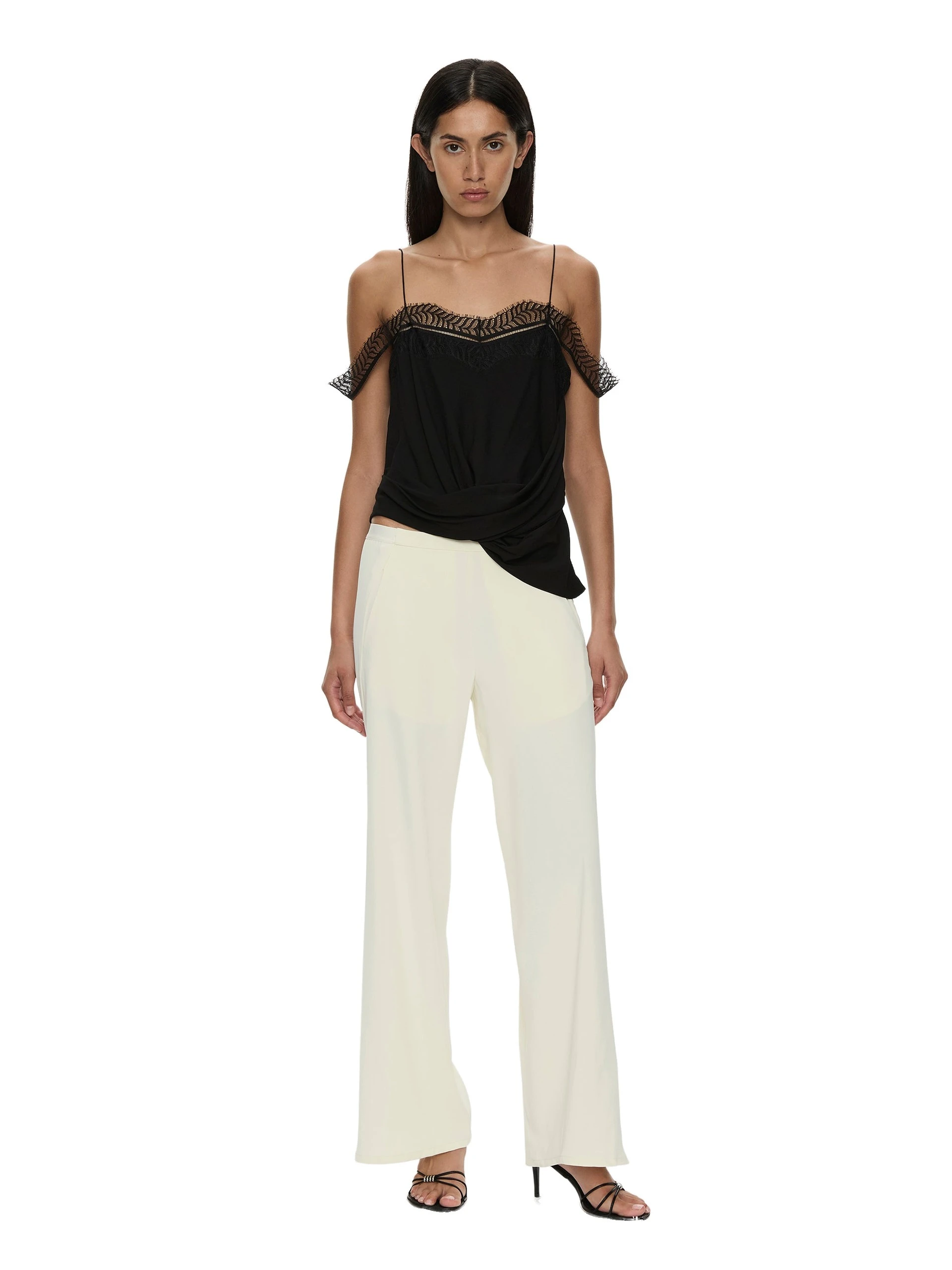 Christopher Esber Bias Crepe Trouser in Cream Christopher Esber Bias Crepe Trouser in Cream | Pants | Luxury Shoes