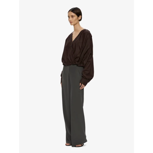 Christopher Esber Bias Crepe Trouser in Kombu Green | Pants | Luxury Shoes 